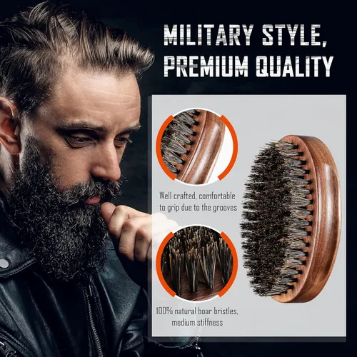 Vista 6 de BFWood Cepillo de ropa, cepillo de bambú con paleta y cerdas de jabalí