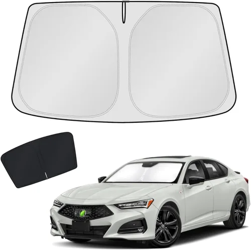 Vista 141 de KUST - Parasol plegable para parabrisas para BMW X1 E84, accesorios 2011 2012 2013 2014 2015, protector de visera de sol ajustable que bloquea