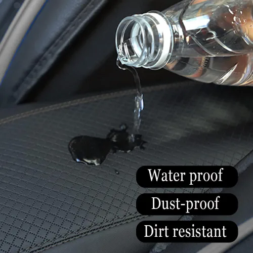 Vista 4 de ASUBHA Cojín para consola central de automóvil, 12.4 x 7.48 pulgadas, de piel, impermeable, protector de caja de asiento para reposabrazos