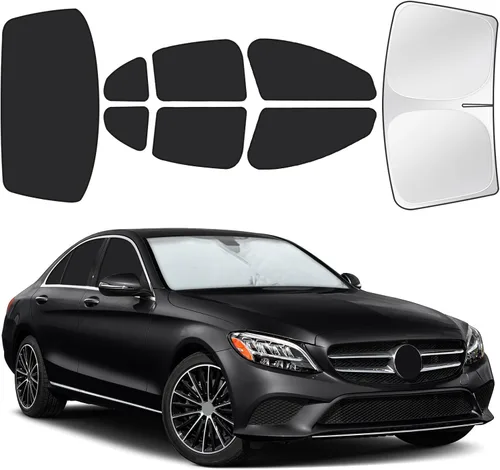 Vista 49 de Parasoles para ventanas de auto para bebé, 4 unidades de 20 x 12 pulgadas, adherencia estática, cubiertas para ventanas laterales, frontales