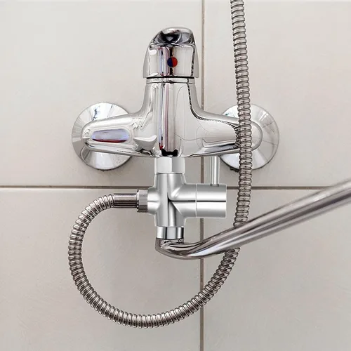 Vista 6 de Válvula desviadora de cabezal de ducha G1/2 pulgadas, válvula desviadora de brazo de ducha de latón macizo para cabezal de ducha de mano y cabezal