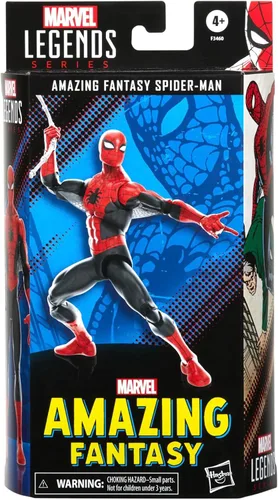 Vista 3 de Spider-Man Marvel Legends Series 60th Anniversary Amazing Fantasy Figuras de acción de cómics clásicos de 6 pulgadas para más de 4 años, 9 accesorios