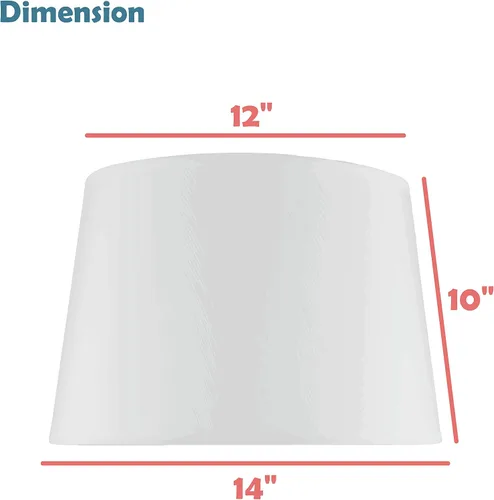 Vista 4 de Aspen Creative 32319A Pantalla de lámpara de construcción de araña con forma de imperio de tapa dura de transición en blanco hueso, parte superior