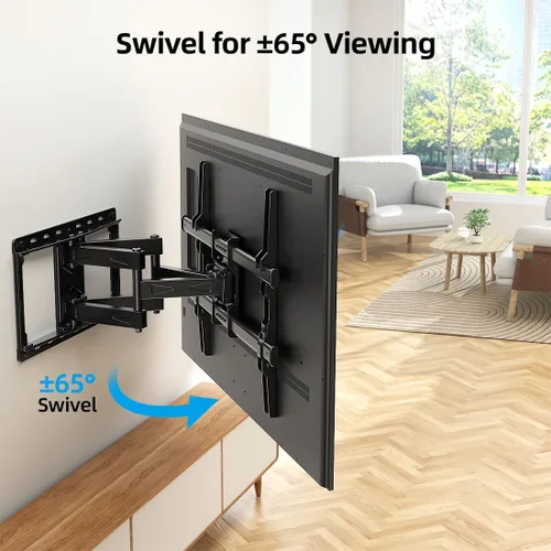 Vista 4 de HOME VISION - Soporte de pared para TV de movimiento completo para televisores de 32 a 85 pulgadas de hasta 59.8 kg, compatible con pernos de madera