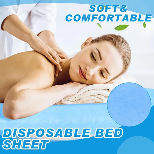 Vista 6 de Oudain 50 sábanas bajeras desechables con elástico, impermeables, a prueba de aceite, 39 x 87 pulgadas, fundas desechables para cama de masaje, spa
