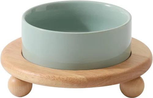 Havniva Cuencos elevados para gatos de 5.1 pulgadas, cuenco elevado de cerámica para alimentos y agua, cuencos de comida para mascotas para gatos de