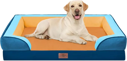 Vista 28 de Comfort Expression - Cama ortopédica para perros pequeños, 20 x 14 pulgadas, cama impermeable y de apoyo de espuma con cojines removibles, sofá