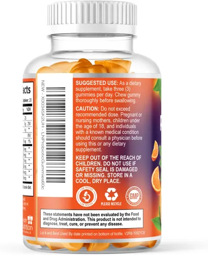 Vista 8 de Gomitas probióticas - Fórmula probiótica avanzada de múltiples cepas - Gomitas de apoyo a la salud intestinal y digestiva - Bacillus Coagulans 5 mil