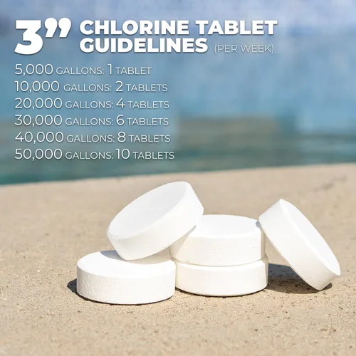 Vista 6 de Xtremeclear Paquete de 2 tabletas de cloro para piscina de 3 pulgadas 99% puro Tri-Chlor Desinfectante de piscina profesional de larga duración
