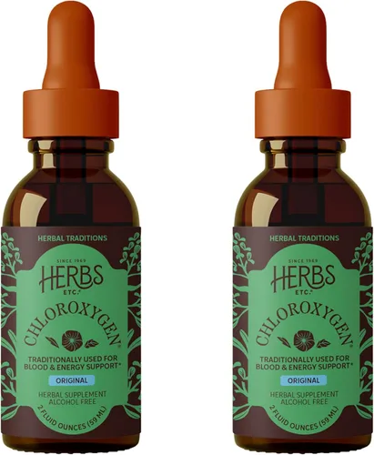Vista 9 de Herbs Etc. ChlorOxygen Concentrado de clorofila - Soporte energético altamente concentrado - Ayuda a la circulación sanguínea saludable - Apoyo