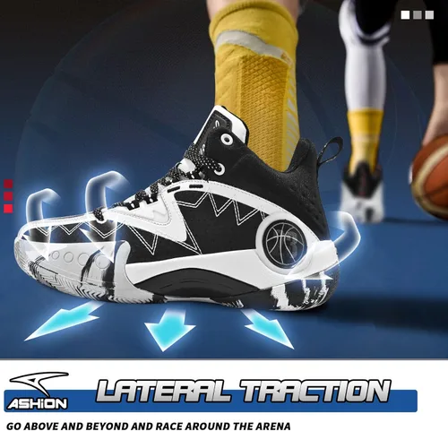 Vista 5 de ASHION Zapatos de baloncesto antideslizantes para niños