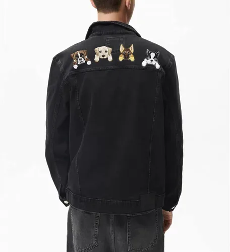 Vista 3 de 4 parches para planchar o coser para perro, apliques bordados para perros, para ropa de bricolaje, chaquetas, jeans, mochilas, sombreros, Cuatro