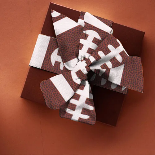 Vista 5 de ABTOLS 2 rollos de cintas de fútbol marrones de 10 yardas de 2.5 pulgadas, cinta de arpillera con borde de alambre, cinta de hojas de otoño