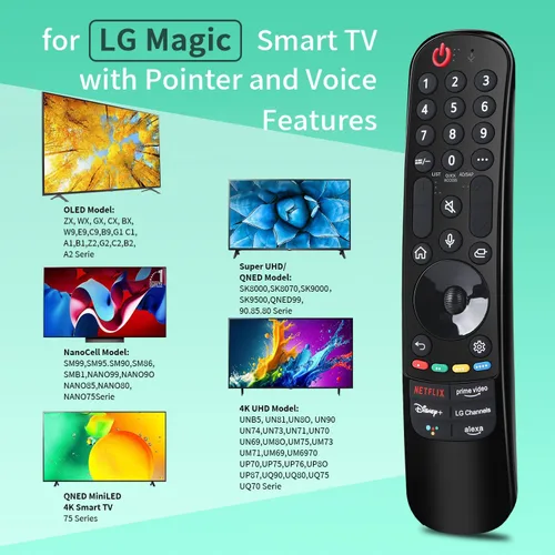 Vista 3 de Para LG-TV-Remote MR22GN, reemplazo con control de voz para LG Magic Remote para televisores inteligentes de la serie OLED QNED NanoCell 2022