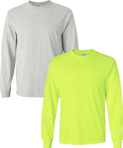 Vista 144 de Gildan Camiseta de manga larga de algodón ultra para adulto, estilo G2400, paquete múltiple Azul marino