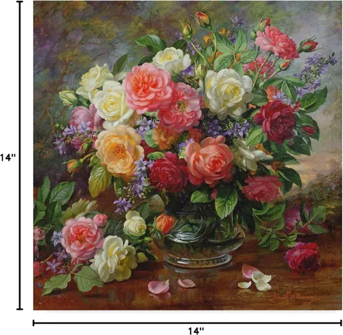 Vista 4 de Lienzo de Albert Williams "Rosas - La perfección del verano