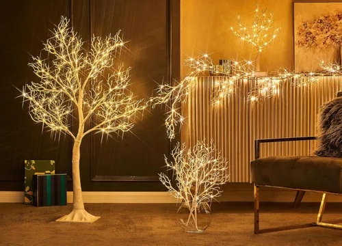 Vista 2 de LITBLOOM Guirnalda iluminada con temporizador, 120 luces LED de 6 pies, guirnalda decorativa con luces que funciona con pilas para interiores