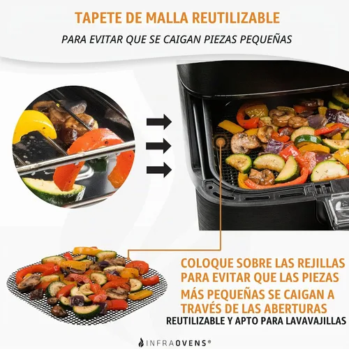 Vista 5 de Accesorios de rejilla para freidora de aire compatibles con Comfee, Dash, Nuwave® Brio 6qt + más Juego de accesorios para freidora de aire de 6.3