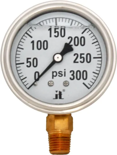 Vista 9 de Zenport LPG30 Zen-Tek Glicerina Medidor de presión relleno de líquido, 30 PSI, caja de 10