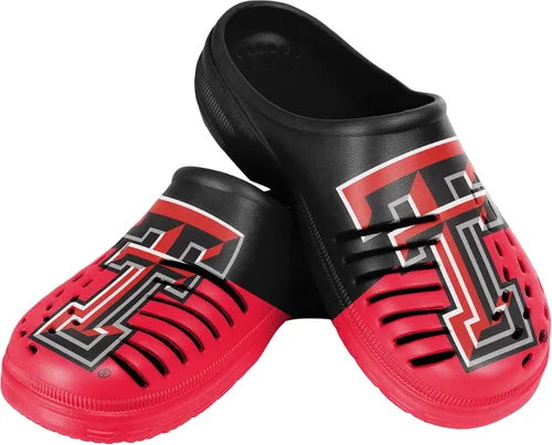FOCO - Sandalias de agua de jardín con logotipo de equipo de la NFL, para hombre, pantuflas, zuecos logotipo grande de bloque de color
