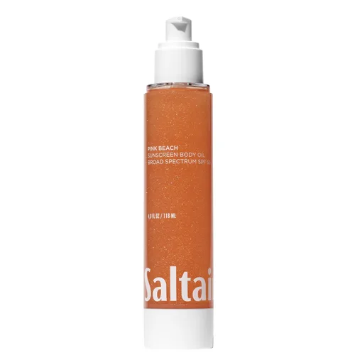 Saltair Aceite Corporal SPF - Protector solar de amplio espectro SPF 50 PA++++. Aceite seco ligero con protección solar y extractos hidratantes de