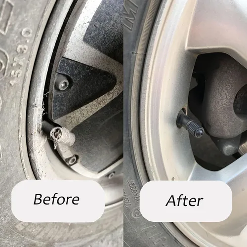 Vista 6 de 4 tapas de presión de neumáticos y 200 tapas de vástago de válvula de neumático de 32 PSI 2.2 bar TPMS Sensor de presión de neumáticos Tapones