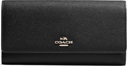 Cartera Trifold Un Crossgrain de piel color negro Estilo n 53754 LIBLK