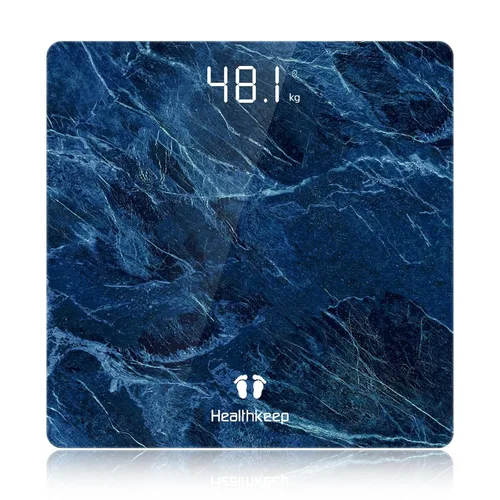 Vista 9 de Báscula de baño digital para peso corporal: precisión de 4 sensores de alta precisión, pantalla LED, capacidad de 400 lb/180 kg, esquinas