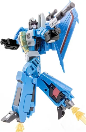 Vista 5 de 5in Deformation Robot Flying Squad Starscream Thundercracker Skywarp Playset Avión F15 Fighter Robot Modelo de Juguete Figura de Acción Versión KO