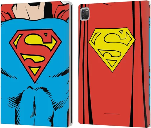 Vista 48 de Head Case Designs Funda de piel con licencia oficial de Superman DC Comics con logo negro y rojo compatible con Apple iPad Air 2 (2014)