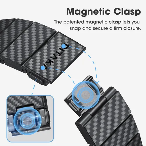 Vista 4 de pitaka Correa de Apple Watch compatible con Apple Watch Ultra 3/Ultra 2/Ultra/11/10/9/8/7/6/SE/5/4/3/2/1, correa ajustable para Apple Watch Ultra 3