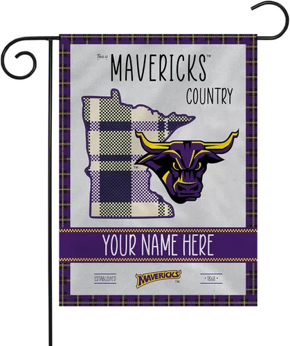 Vista 93 de Rico Industries NCAA Country - Bandera de jardín personalizada con diseño a cuadros