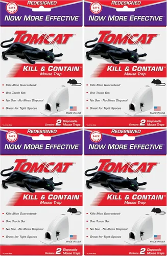 Vista 10 de Tomcat Mata y contiene trampa para ratones, 2 trampas Trampas de interior para ratones - Eliminación sin verlos y sin ensuciar