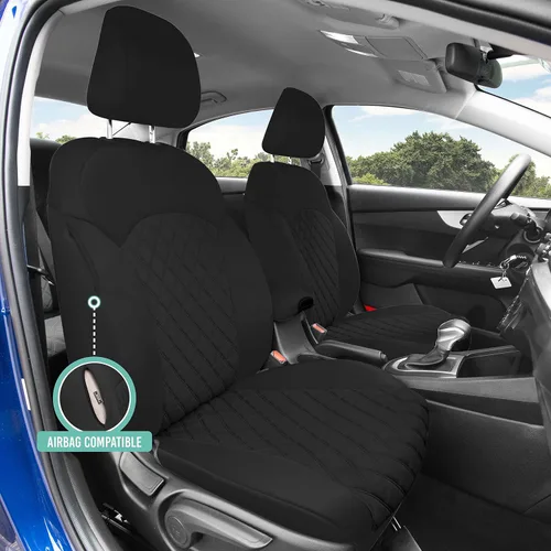 Vista 5 de FH Group Fundas de asiento de automóvil de ajuste personalizado específicamente hechas para Kia Forte 2019-2022, fundas de asiento de automóvil