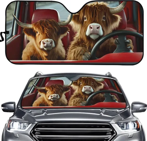 Vista 12 de SEANATIVE Funny Car Windshield Sun Shade UV Ray Sun Visor Protector Front Window Sunshade Angry Eyes Design Car Interior Accessories