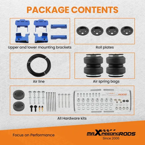Vista 3 de maXpeedingrods Kit de bolsas de suspensión neumática trasera de 5000 libras para Ford F-150 4WD 2015-2020 con kit de resorte de aire con tope