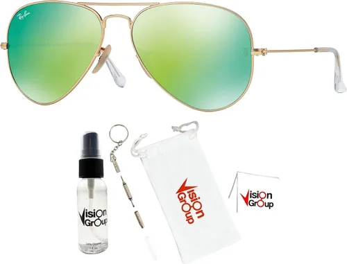 Vista 2 de Ray-Ban RB3025 - Gafas de sol de aviador de metal paquete de accesorios Vision Group