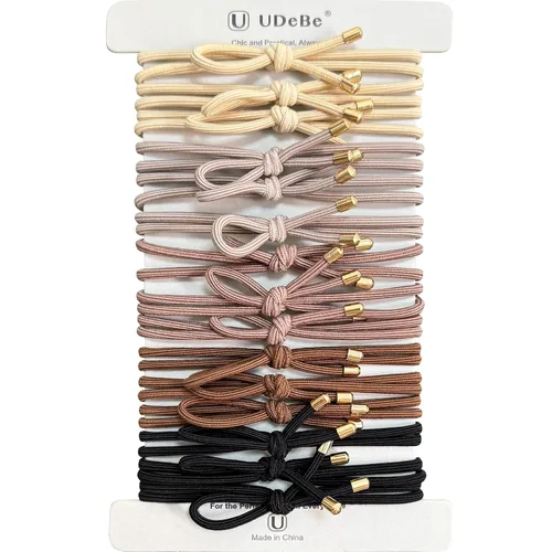 Vista 6 de Paquete de 20 pulseras elásticas con nudo antideslizantes para el cabello