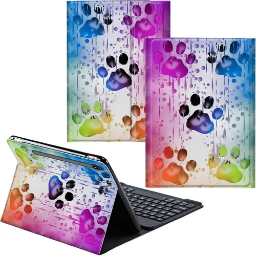 Vista 35 de Funda para Samsung Galaxy Tab S6 Lite 2022/2020 Teclado inalámbrico desmontable y cubierta de soporte de piel sintética Funda protectora