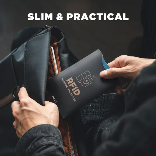 Vista 4 de VULKIT RFID Blocking Sleeves 4 Passport Holders, Anti-Theft RFID Blocker Sets Travel Essentials Fits Bags & Purses
