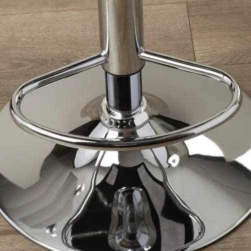 Vista 6 de Juego de 2, taburetes de bar de cuero moderno hidráulico giratorio silla de comedor taburetes de bar (negro)