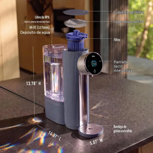 Vista 8 de Ninja Sistema inteligente de filtración de agua HydraSense™, WF1001 Azul