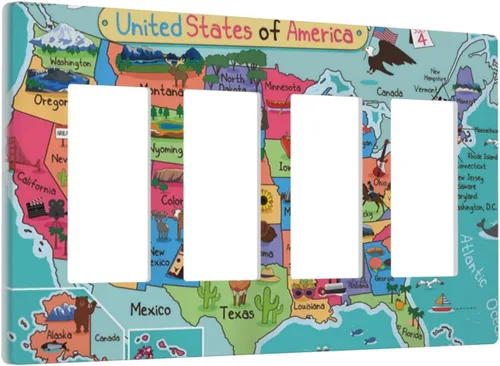 Vista 128 de Placa de Interruptor de Luz Azul de 1 Gang, Placa de Pared Decorativa de Palanca Individual, Cubierta de Placa de Pared de Palanca, Placa Frontal