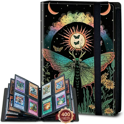 Vista 19 de Rossy Carpeta para tarjetas de 4 bolsillos, soporte para álbum de coleccionista de tarjetas de intercambio de 240 tarjetas, de doble cara, soporte