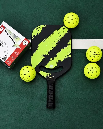 Vista 6 de Warping Point Outdoor Pickleball Balls USAPA Approved 4 Pack, 12 Pack 40 Holes Competition Pickle Balls for Tournament Play Crack Resistant
