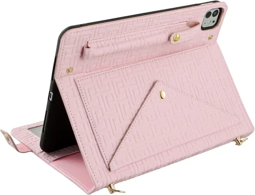 Vista 11 de Funda tipo bolso para iPad mini de 5ª/4ª/3ª/2ª/1ª generación de 7.9 pulgadas, Techcircle funda ligera tipo folio con soporte bandolera con billetera