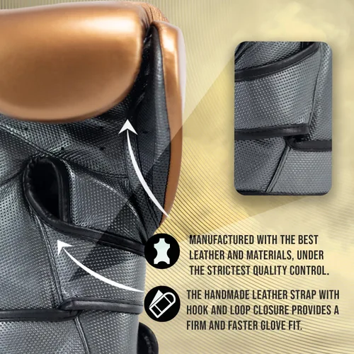 Vista 4 de CLETO REYES Hero - Guantes de boxeo con doble correa de velcro para entrenamiento, combate y sacos de boxeo pesados