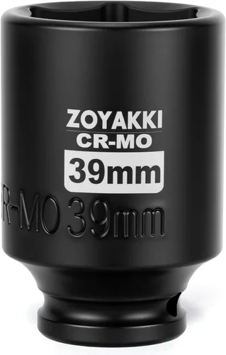 Vista 58 de Juego de llaves de impacto de 6 puntas de 1/2 pulgada - 1-1/2" (SAE), CR-MO, llave de eje de 1/2 pulgada de 6 puntas para fácil remoción de tuercas