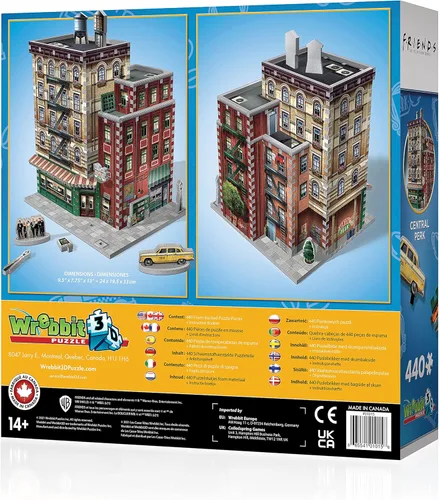 Vista 8 de Wrebbit3D Friends - Rompecabezas 3D modelo de Central Perk 440 piezas de rompecabezas reales Construye el icónico café de la serie de televisión