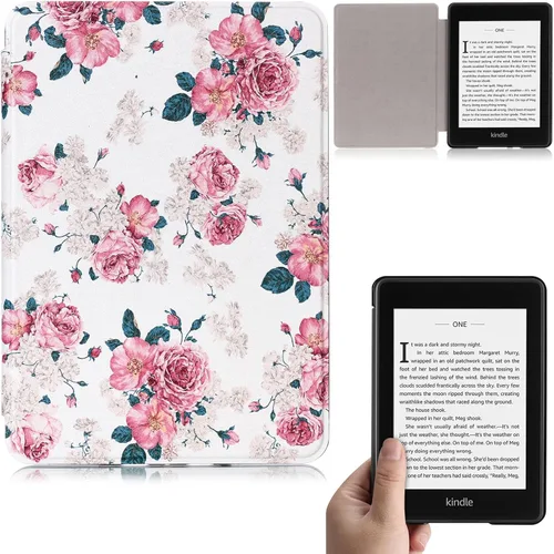 Vista 10 de Funda para Kindle Paperwhite de 6" (10ª generación, versión 2018), la funda inteligente de piel sintética más delgada y ligera con encendido/apagado
